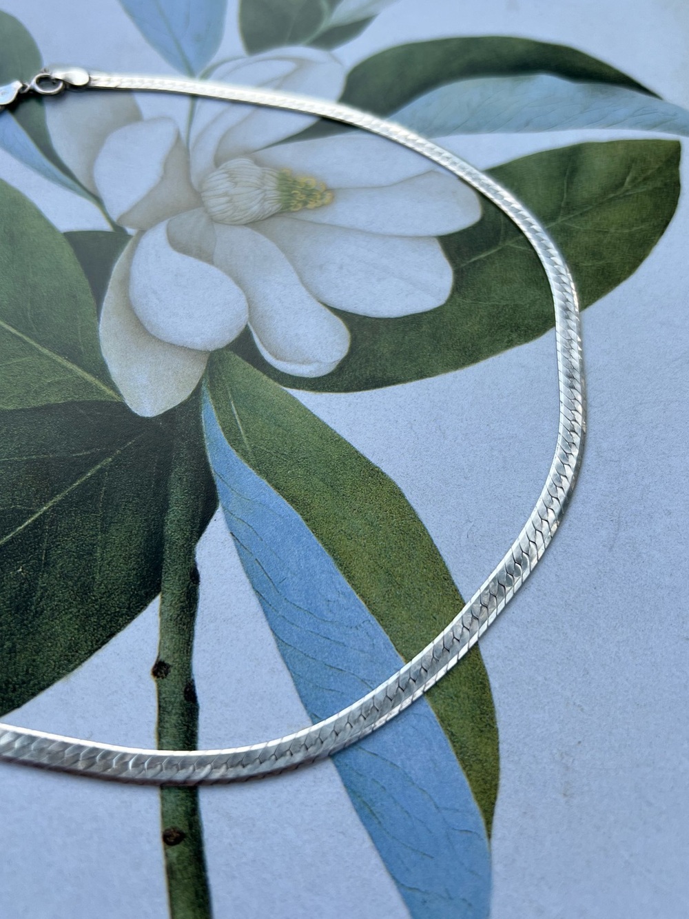 Sterling Silver Herringbone Necklace